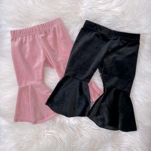 Bailey’s Blossoms Velour Bell Bottoms Lot 3/6M